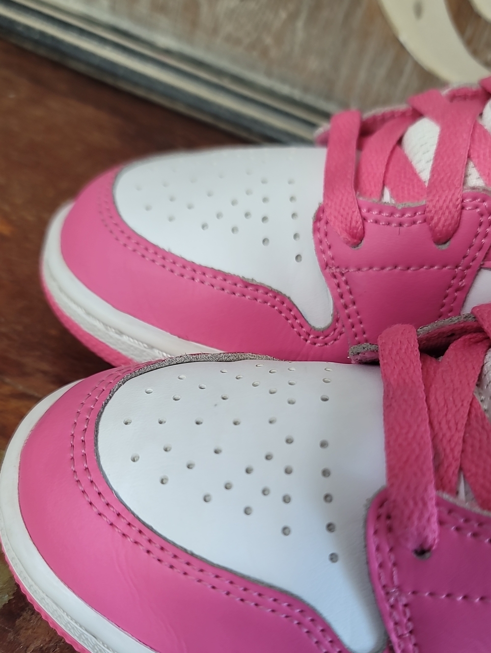 🔥🔥 Nike Air Jordan 1 Mid Retro 'Pinksicle Orange' Wmns 5.5, Good/Like New - Picture 8 of 16